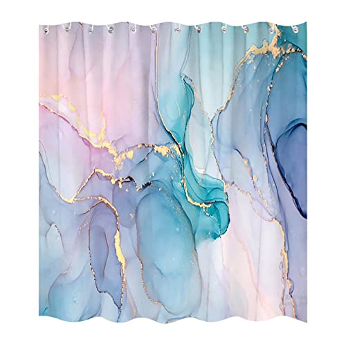 Rotyroya Cortina de ducha Colorfast preperforada universal cortina de ducha H