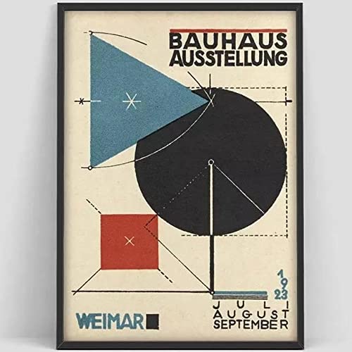 Póster de la escalera de la Bauhaus, impresión de la exposición Bauhaus de Weimar 1923, cuadro de arte de la pared de Herbert Bayer, pintura de lienzo sin marco A2 30x45cm