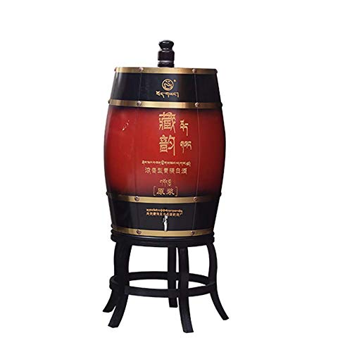 XJZKA Barril de Vino de Madera de 50L, Vino y licores Barriles de Vino Soporte de Vino Madera de Pino, Almacenamiento de Vino y Licor para Almacenamiento o envejecimiento