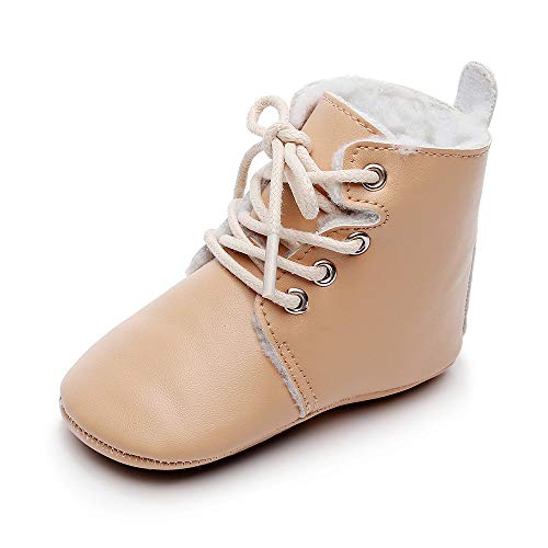 MASOCIO Botas Bebe Niño Niña Invierno Zapatillas Zapatos Primeros Pasos Botines Botitas Nieve Patucos Bebé Recién Nacido Casa Calentar Caqui Talla 22 18-24 Meses