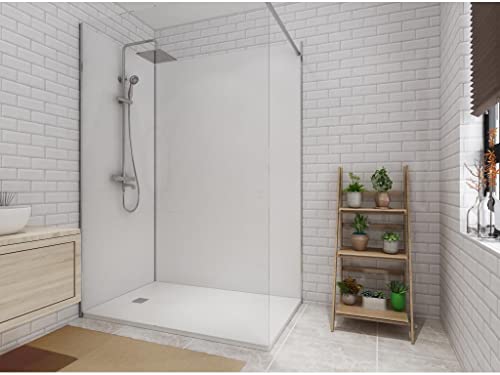 Venta-unica - Juego de 2 paneles de ducha - Ancho 90 x Ancho 120 x Alt. 210 cm