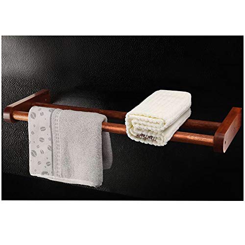 ABBD Toalleros de Madera rústica para baño, Inodoro Toallero Colgador de rieles Ducha Plato de Mano Toalla Toallero Organizador Cocina-60cm