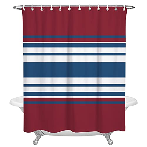 AETTP Cortinas De Ducha con Estampado De Rayas Rectangulares Geométricasaccesorios De Baño Impermeablescortina De Ducha De Tela De Poliésterdecoración del Hogar 180 * 180cm