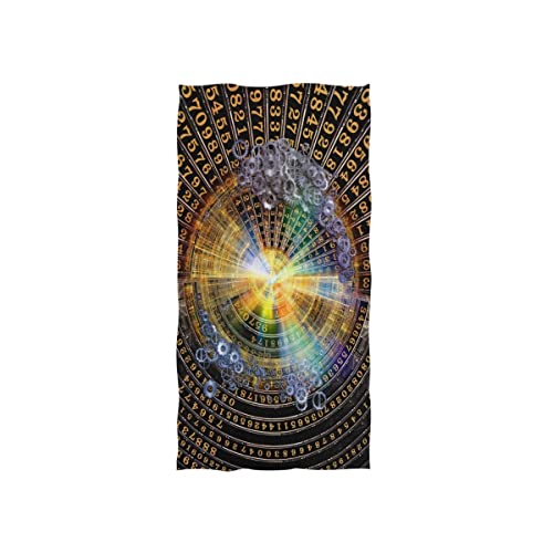 725 Toallas De Playa Reloj De Bolsillo con Símbolo Astrológico del Zodiaco Toalla Piscina Secado Rápido Absorbent Bath Towels Súper Suave Beach Towel 40X70Cm para Sauna, Ducha, Natación