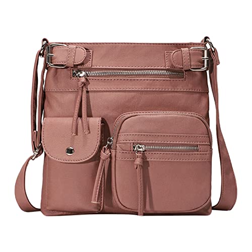 LZPCarra Bolsos de mujer baratos multifunción bolsos de hombro bandolera axila moda pequeño cuadrado bolsa termo bolsas, Rosa., Einheitsgröße