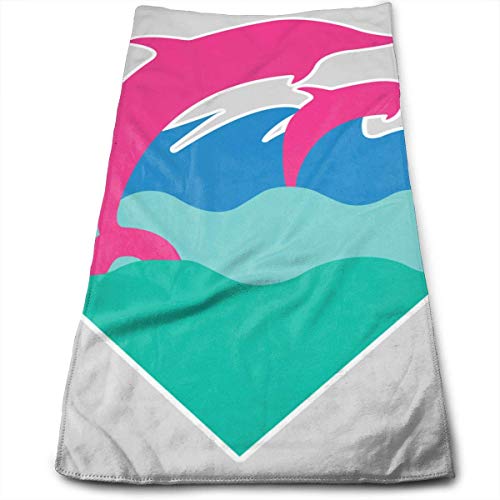 JGHYUTNS Toalla de mano Sky-Flower Pink Dolphin.png Toalla de cocina de microfibra de 11.8 x 27.5 pulgadas, ideal para exteriores y camping, deportes, viajes, secado rápido y súper absorbente