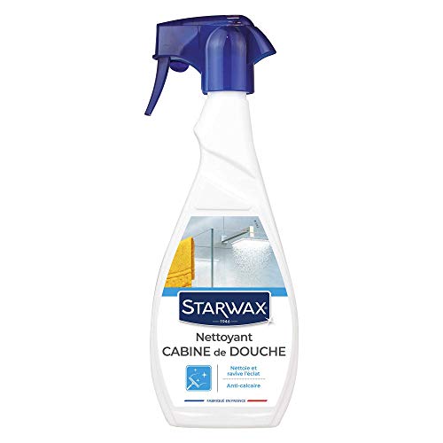 STARWAX Limpiador antical para cabina de ducha – 500 ml – Ideal para eliminar la piedra caliza de una cabina de ducha – Limpia y hace brillar – Uso diario