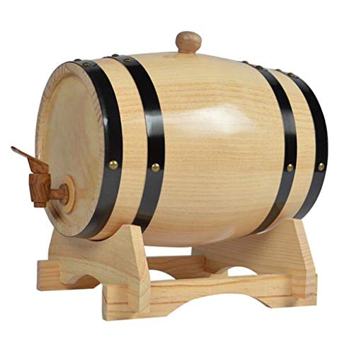 Producción de vino Barriles De Vinificación Barril De Almacenamiento De Cerveza Dispensador De Vino Bar Herramienta De Elaboración De Vino Contenedor De Bebidas (Color : Beige, Size : 50L)