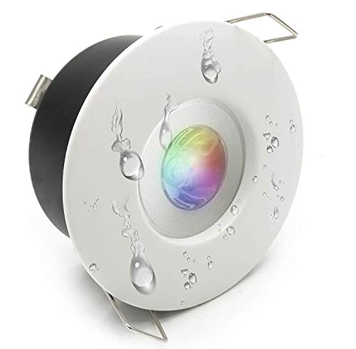Foco LED luz colorida ducha 3 W baño turco cromoterapia IP65 GU10 RGB 230 V
