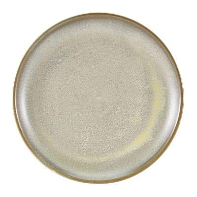 Genware CP-PMG27 Terra - Plato de porcelana, color gris mate, 275 mm de diámetro, 6 unidades