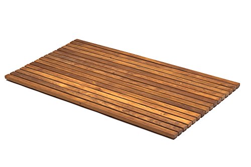 AsinoX TEK4H7120 - Tarima de ducha y baño flexible, madera de teca