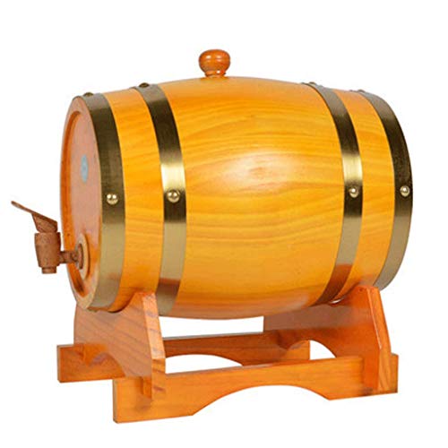 Toneles para vino, 3L-50L Wine Oak Barrel, White Wine Red Wine Barrel Decoración del hogar Wine Barrel Beer Barrel (Color : Orange, tamaño : 50L)