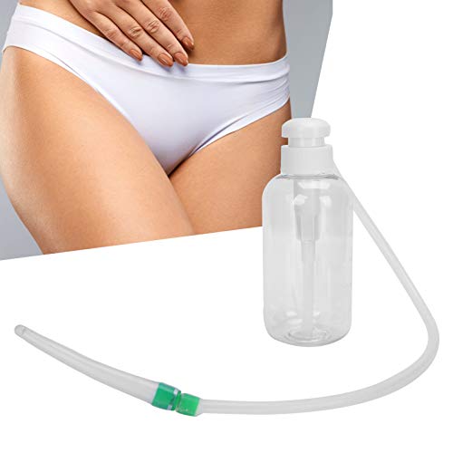 Ano Vagina Irrigador - Ducha anal reutilizable Tipo de empuje Lavadora vaginal femenina Sistema de limpieza Limpiador anal de gran capacidad(600 ml)