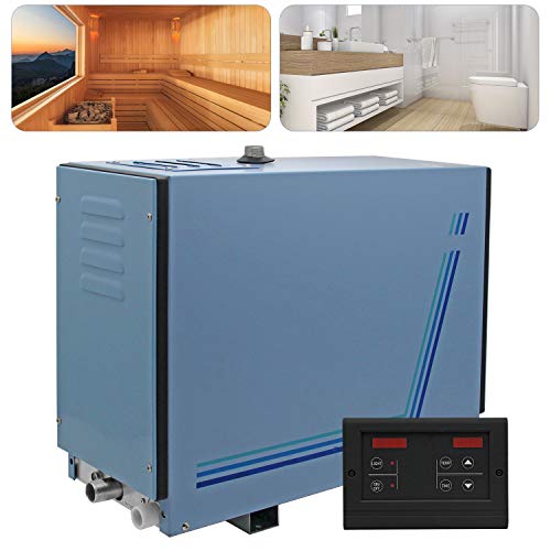 Hanchen 6KW Generador de Vapor para Sauna Baño Turco Ducha 6m³ con Controlador Digital Temperatura y Tiempo Ajustable 35-55℃ 10min-8h 220V CE