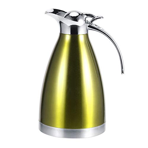 Jarra de café con aislamiento de urna de café termo al vacío de acero inoxidable para café, agua caliente, té, bebida caliente(1.5L-Oro)