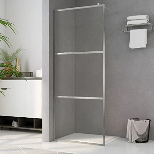Muro de ducha con cristal transparente ESG 90x195 cm con grosor del cristal: 5 mm