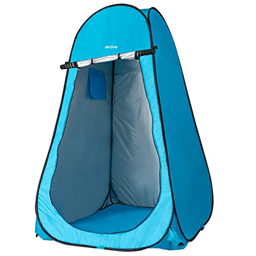 Aktive 62163 - Tienda campaña cambiador para camping con suelo 120x120x190 cm azul