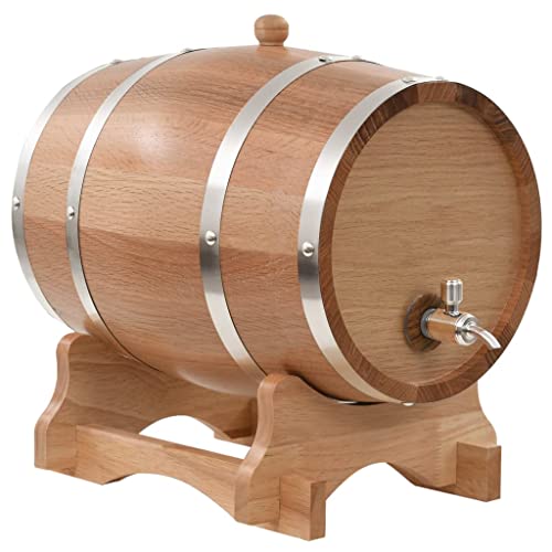 Barril de roble de 12 l para barril de vino de madera de roble con grifo para vino Whisky Bourbon Tequila Rum Coctail Marrón