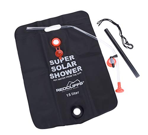 Spetebo Ducha solar de camping – 15 litros – Ducha solar para exteriores – Ducha de jardín – Saco de ducha