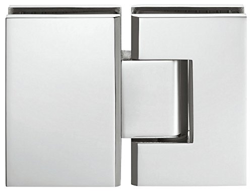 Moderno Baño de puerta bisagra cromo pulido Cristal Haeusler-Shop latón bisagras de puerta de ducha de banda para puertas de cristal y duchas cabinas | para cristal de 180 °