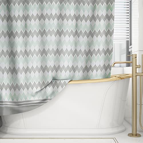 DALINA TEXTIL S.L Cortinas de Ducha, para baño, bañera, Impermeable, Resistente al Moho, Anti Moho y Impermeables 180 x 180 cm (71 x 71 Pulgada) | 100% Polyester - Rombo.