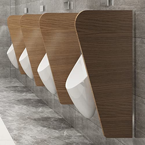 Mampara de Salud pública Mampara de urinario Mampara divisoria de Barrera de urinario, 4PCS Tabique de Madera montado en la Pared Tablero de Panel Deflector de urinario, Divisor de urinario a Prueba