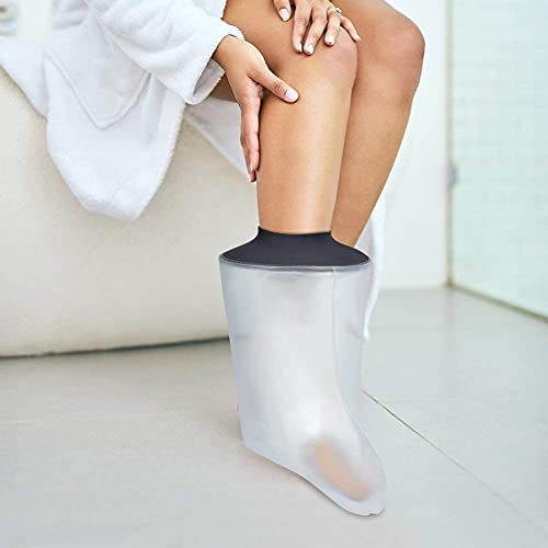 Pie impermeable de protección de yeso para adultos, protección contra el agua de yeso, protector de pierna de pie de ducha de yeso, cubierta fundida para baño de ducha herida o quemadura protecci