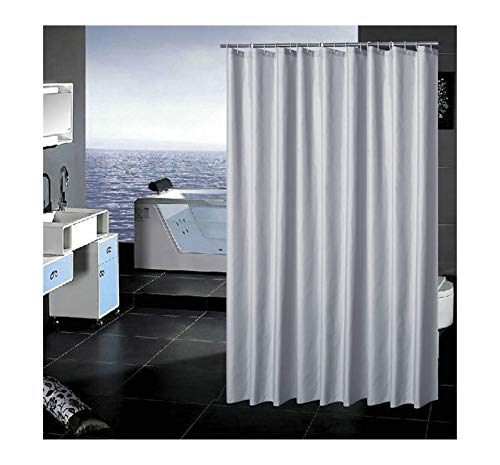 MaxAst Cortina Ducha Tela Impermeable Cortina Baño Simple Cortina de Baño de Poliester Plata Gris Cortina de Baño 80x180