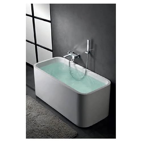 IMEX - Monomando Grifo de pared para bañera con mango de ducha SERIE SUECIA Cromado/Plateado BDC032-7