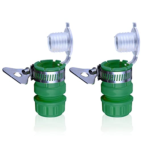 Adaptadores de conectores para grifos 2 Piezas adaptadores de grifo universal accesorios de conector de fontanería de cocina Conector del Grifo Conector de Tubería de Agua para jardín, baño (Verde)