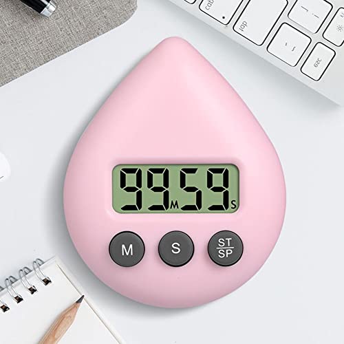 TORBYU Temporizador digital de ducha, 5 colores, ahorro de energía, temporizador digital, mini pequeño cronómetro de ducha, cronómetro, rosa claro