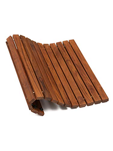 ZENKOOI Tarimas 50x50cm enrollable de madera de teca para baño y ducha