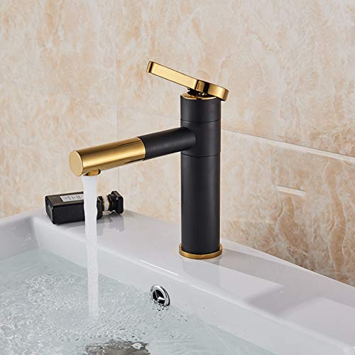 YHSGY Grifo Giratorio De Pintura Blanca Para Baño Grifo Monomando Fregadero De Lavabo Grifo Mezclador De Agua Fría Y Caliente