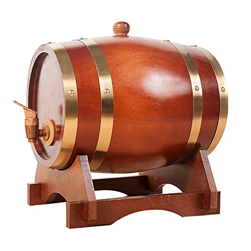 Barril de Vino de Madera 3L/5L/10L/15L/20L/25L/30L/50L Oak Aging Barrel, Bar Restaurante Barril De Madera Decorado Con Estante Para Vino Adecuado Para Almacenar Vino Vinagre De Whisky Ron(Co(Size:50L)