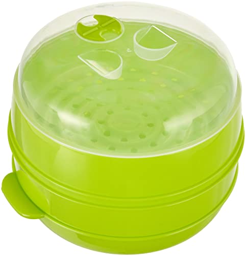 InnovaGoods Vaporera Doble para Microondas | Vaporera Cocinar Vapor, Cocina al Vapor, Tupperware para Microondas, Estuche Vapor Microondas