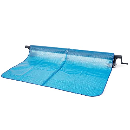 Intex 28051 - Enrollador para cobertor solar para piscinas cuadradas o rectangulares, Color azul, Da 2.74 a 4.88 metri