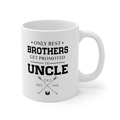 Geeyear 2019 Solo los Mejores Hermanos ascienden a la Taza de café del tío, la Nueva Taza de café del tío, los Regalos del Anuncio del Embarazo Uncle To Be Taza de café Taza Grande