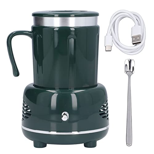 Calentador de Café Taza Enfriadora, Calentamiento de Enfriamiento Rápido Refrigerador Y Calentador de Taza Eléctrica USB Fácil Control Amplia Aplicación Ahorro de Espacio Taza de Café de(Verde)