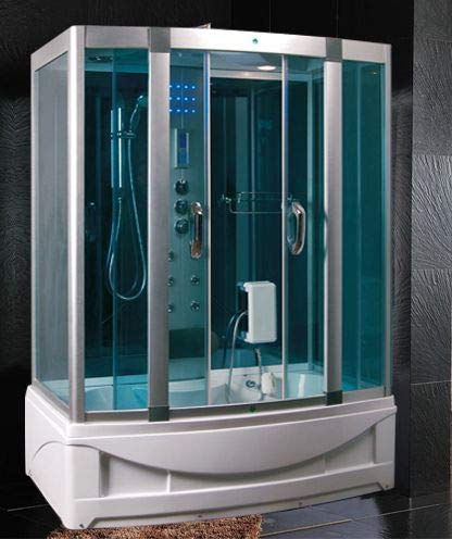 Bagno Italia Cabina de hidromasaje con bañera 150 x 90 cm Full optional multifunción con baño turco L