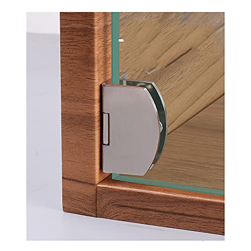 [2 piezas] Bisagra para puerta de vidrio para gabinete Abrazadera para baño Gabinete para puerta de vidrio sin marco Gabinete para exhibición Abrazadera para gabinete Bisagra de 90 grados