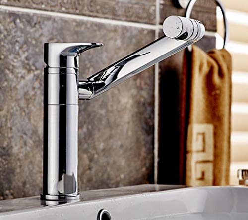 Grifos Lavabos Grifo Lavabo Moderno Solo Agujero Moda De Gama Alta De Cobre Baño 360 Grados De Lavado Giratorio Lavabo Cuenca Caliente Y Fría Faucet Faucet Alto