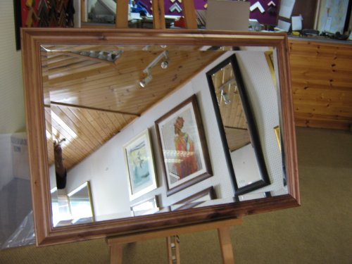 Modec Mirrors Espejo de Pared de Cristal de Pino Macizo Manchado Victoriano de 65 mm, 71 cm x 56 cm