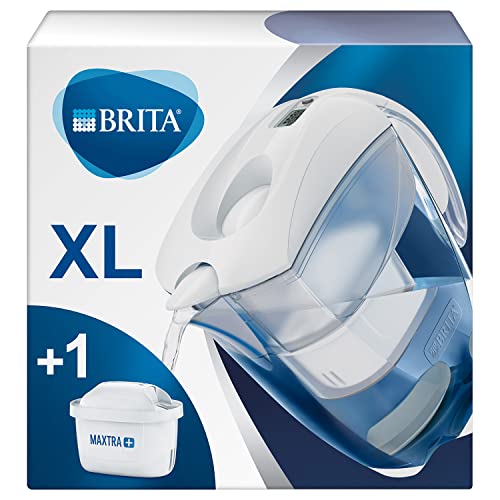 Brita Elemaris - Jarra de agua XL (con filtro), blanco, 25.6 x 25.8 x 13.4 cm
