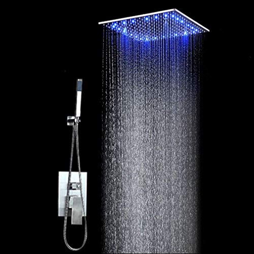 30 * 30 cm de ducha de mano Sistema de ducha juego de ducha alcachofa A lluvia con Techo montaje LED Color Variable según La temperatura del agua