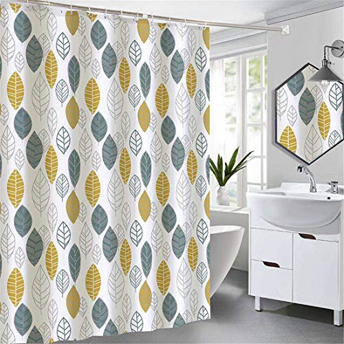 X-Labor Cortina de ducha impermeable de 240 x 200 cm, tela gruesa y textil, antimoho, incluye 12 anillos de cortina de ducha, lavable, cortina de bañera, 240 x 200 cm, patrón B