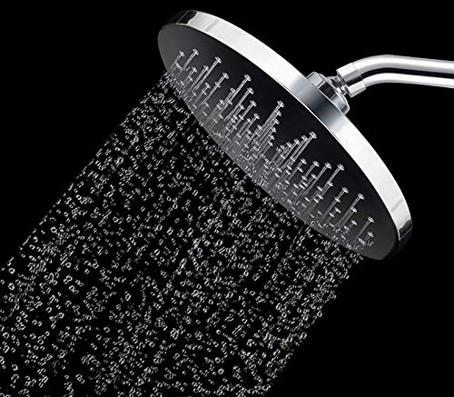 Alcachofa de ducha, rociador ducha 200 mm, Cromo, juego de ducha premium. Ducha de Masaje Rociador para Spa