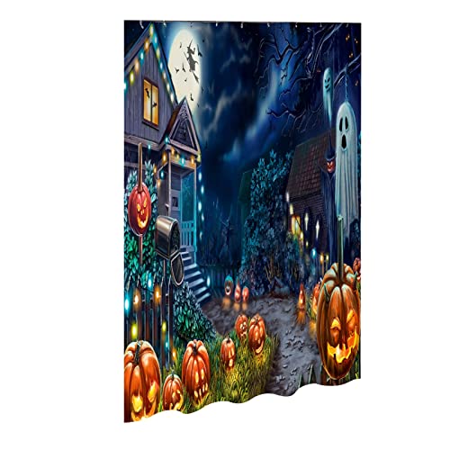 Cortina de ducha decorativa duradera para bañarse, decoración de Halloween, suministros de vacaciones H