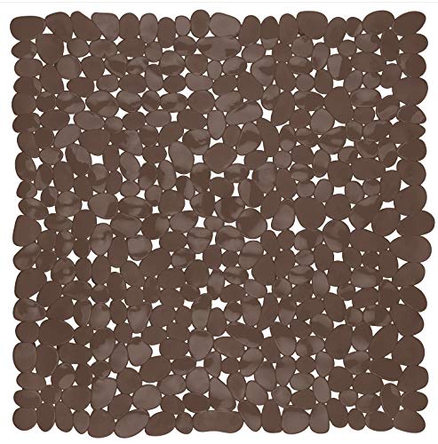 Circul Alfombrilla de ducha de 53 x 53 cm, color marrón