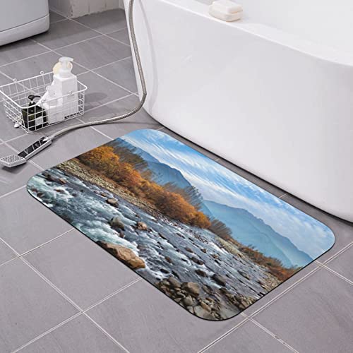 Alfombrilla de baño de tierra de diatomeas de río, superabsorbente, de secado rápido, alfombrillas de baño de goma, alfombrillas de baño, alfombrillas de baño antideslizantes, lavables, alfombrillas