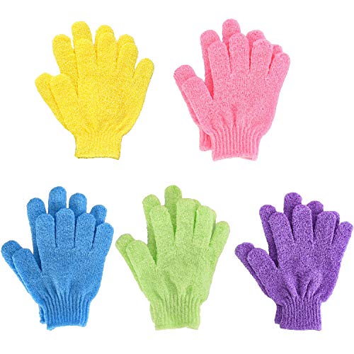 Bath Gloves Shower Gloves Exfoliating Body Scrub Mitt Double Side para Hombres Mujer Niños 10 piezas